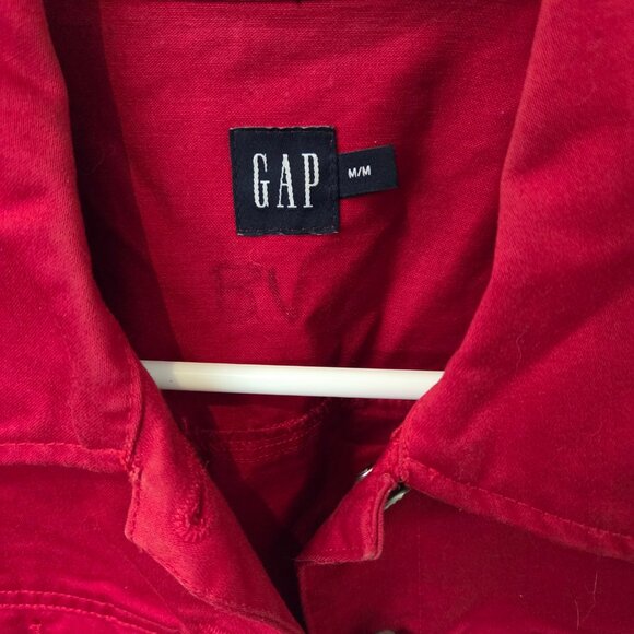 Vintage GAP Red Denim Jean Jacket - Picture 2 of 4